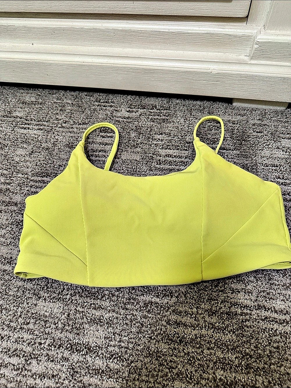 KYODAN Ribbed Bikini/Bra Top in Yellow XL Like New